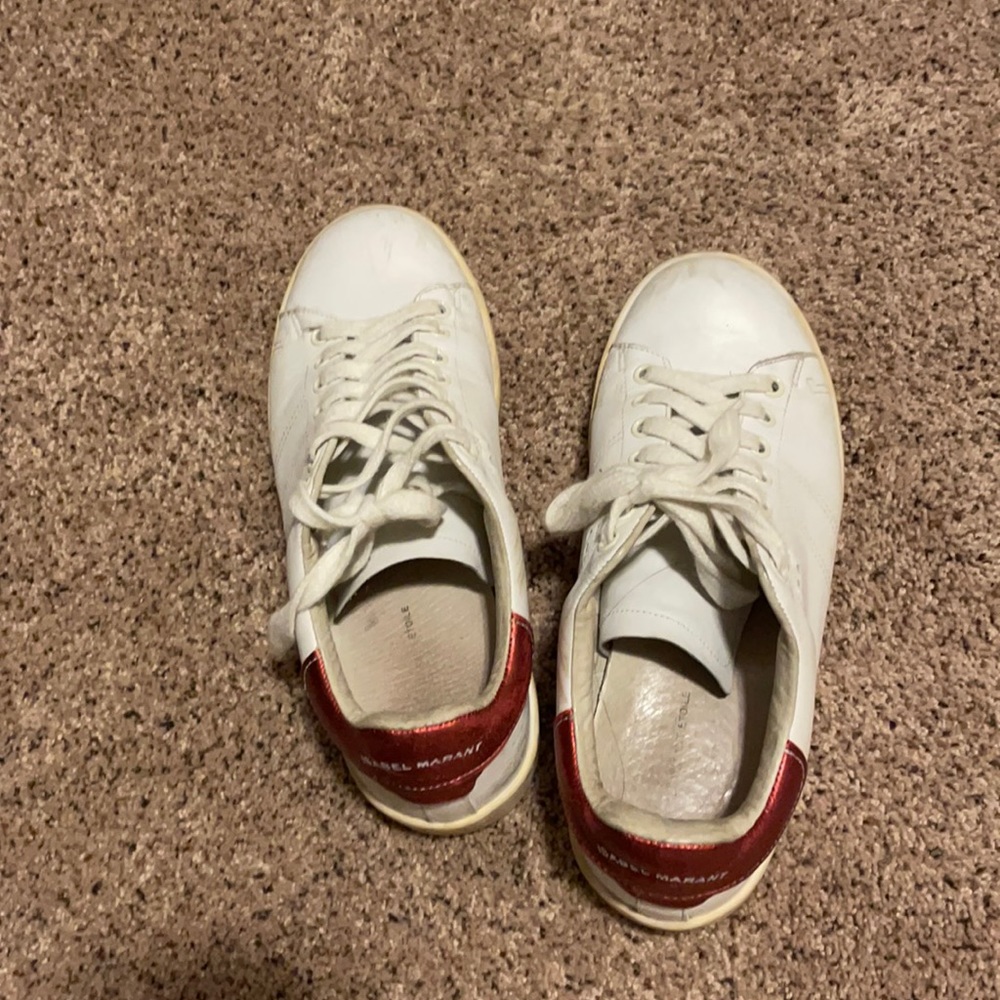 Isabel marant etoile white sneaker red tail 8/38